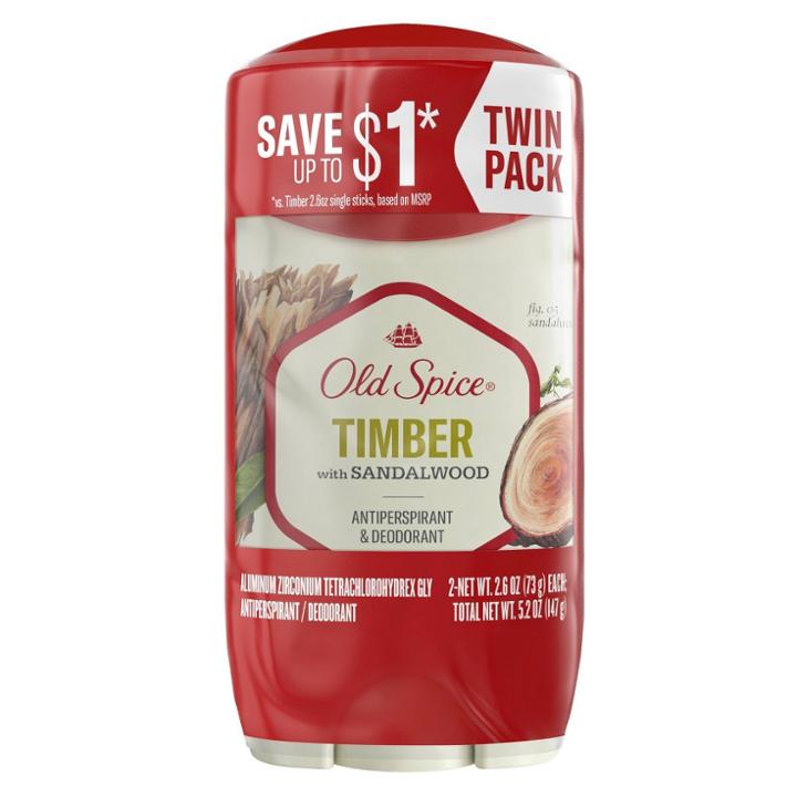 Old Spice Men's Timber With Sandalwood Antiperspirant Deodorant
