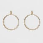 Sugarfix By Baublebar Oversized Hoop With Crystal Earrings - Gold, Women's