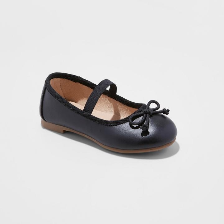 Toddler Girls' Becca Ballet Flats - Cat & Jack Black