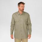 Dickies Men's Original Fit Long Sleeve Twill Work Shirt- Desert