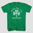 Mad Engine Men's Kiss Me Irish-ish Short Sleeve Graphic T-shirt - Kelly Green S, Men's,