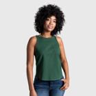 Women's United By Blue Natural High-neck Tank Top - Hunter Green