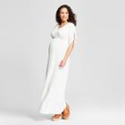 Maternity Knit Kimono Sleeve Dress - Isabel Maternity By Ingrid & Isabel White L, Infant Girl's