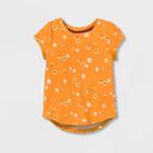 Toddler Girls' Floral Short Sleeve T-shirt - Cat & Jack Yellow