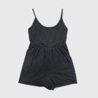 Women's Sleeveless Knit Romper - Wild Fable Hematite Black