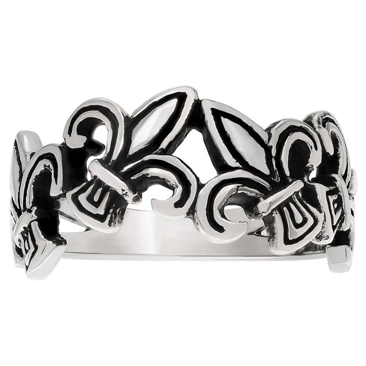 Women's Journee Collection Fleur-de-lis Ring In Sterling Silver -