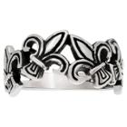 Women's Journee Collection Fleur-de-lis Ring In Sterling Silver -