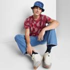 Adult Floral Print Relaxed Fit Short Sleeve T-shirt - Original Use Red