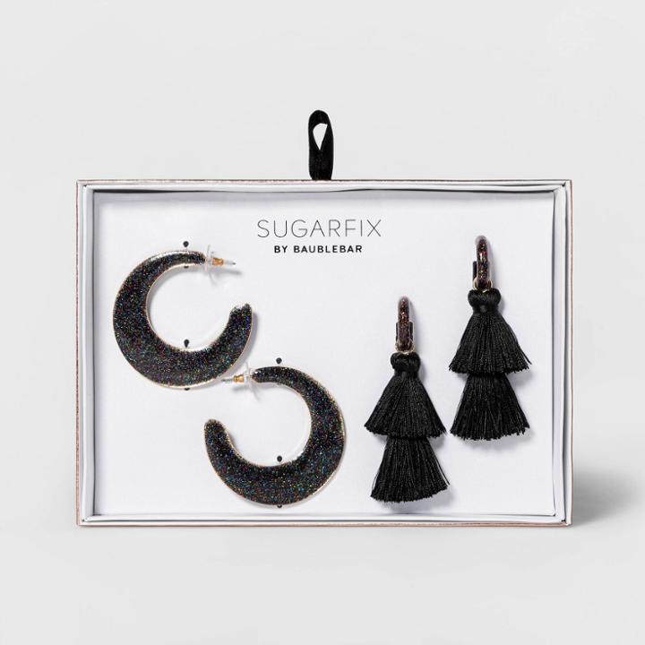 Sugarfix By Baublebar Chic Statement Earring Gift Set - Black, Women's