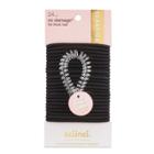 Scunci Thick Hair Elastics With Bonus Clear Spiral Holder - Black