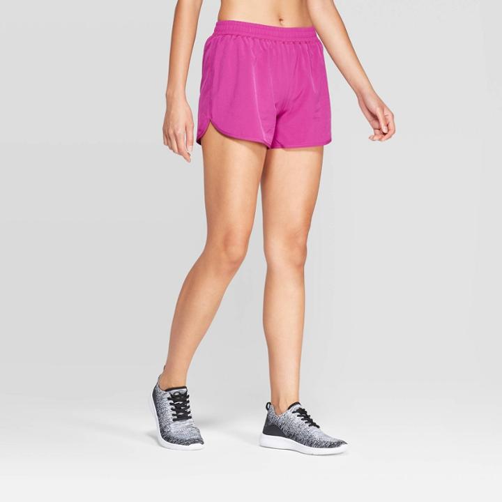 Women's Running Mid-rise Shorts 3.5 - C9 Champion Plum