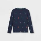 Boys' Printed Long Sleeve T-shirt - Cat & Jack Navy