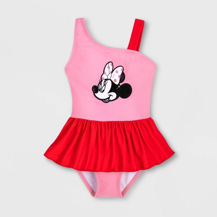 Girls' Minnie Mouse Swimsuit - 2 - Disney Store, One Color