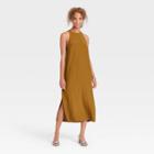 Women's Sleeveless Racer Back Dress - A New Day Olive
