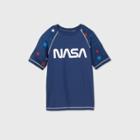 Boys' Nasa Rash Guard Swim Shirt - Navy