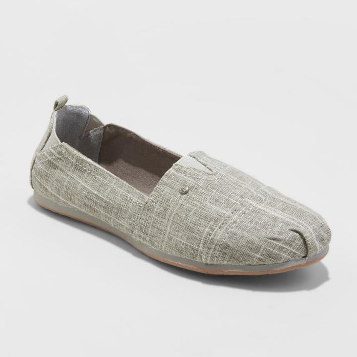 Women's Mad Love Lydia Wide Width Slip On Canvas Sneakers - Silver 9w,