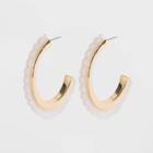 Acrylic Hoop Earrings - A New Day Gold/white, Women's