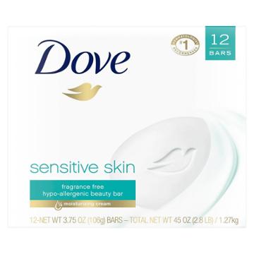 Dove Beauty Dove Sensitive Skin Unscented Beauty Bar Soap - 12pk