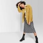 Women's Long Sleeve Oversized Button-down Corduroy Shirt - Wild Fable Mustard Xxl, Women's, Yellow