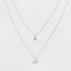 Distributed By Target Two Rows And Evil Eye Short Necklace -