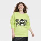 Women's Plus Size Sanrio Badtz Maru Graphic Sweatshirt - Green