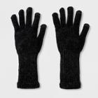 Women's Chenille With Extended Cuff And Tech Touch Gloves - A New Day Black