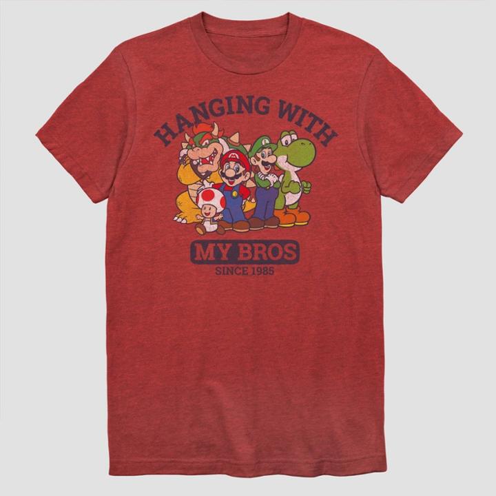 Boys' Super Mario My Bros Short Sleeve T-shirt - Red