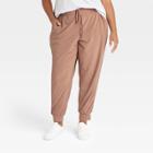 Women's Plus Size Stretch Woven Lined Pants 28 - All In Motion Taupe