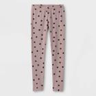 Girls' Polka Dot Leggings - Cat & Jack Dusty Rose