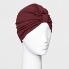 Women's Twist Front Knit Hat - A New Day Burgundy (red)