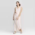 Women's Striped Sleeveless V-neck Maxi Dress - A New Day S,