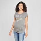 Maternity Due In November Short Sleeve Graphic T-shirt - Grayson Threads Charcoal Gray