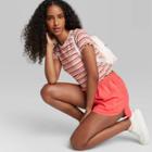Women's High-rise Pull-on Shorts - Wild Fable Coral