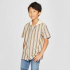 Boys' Hooded Short Sleeve Woven Button-down Shirt - Art Class Yellow