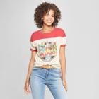 Junk Food Women's Atari Missile Command Short Sleeve Ringer Graphic T-shirt - White