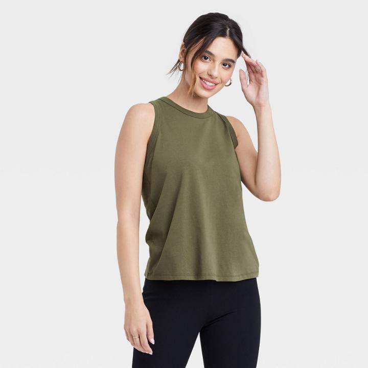 Women's Supima Tank Top - A New Day Olive Green