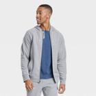 Men's Cotton Fleece Full Zip Sweatshirt - All In Motion Dark Gray