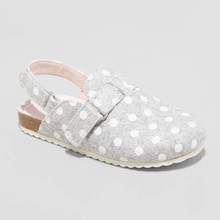 Toddler Girls' Marley Slip-on Footbed Sandals - Cat & Jack Gray