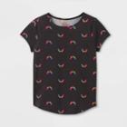 Girls' Adaptive Rainbow Short Sleeve T-shirt - Cat & Jack Dark Gray