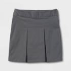 Girls' Pleated Twill Uniform Skorts - Cat & Jack Gray