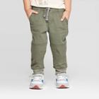 Toddler Boys' Pull-on Pants - Cat & Jack Olive 18m, Boy's, Green