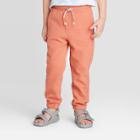 Toddler Boys' Rust Ottoman Pleated Jogger Pants - Art Class Orange 12m, Toddler Boy's