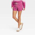 Women's Mid-rise French Terry Pull-on Shorts - Universal Thread Pink