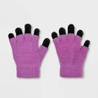 Girls' 3-in-1 Solid Gloves - Cat & Jack Purple