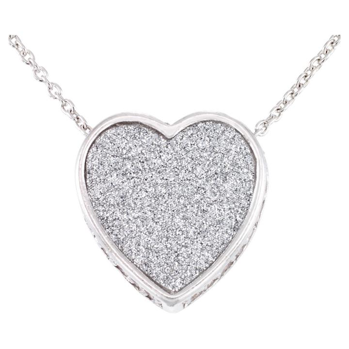 Target Platinum Over Silver Glitter Heart Pendant 18-platinum, Girl's,