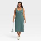 Women's Plus Size Tank Dress - Universal Thread Teal Green