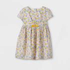 Oshkosh B'gosh Toddler Girls' Floral Short Sleeve Dress - Purple/yellow