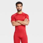 Men's Short Sleeve Fitted T-shirt - All In Motion Red S, Men's,