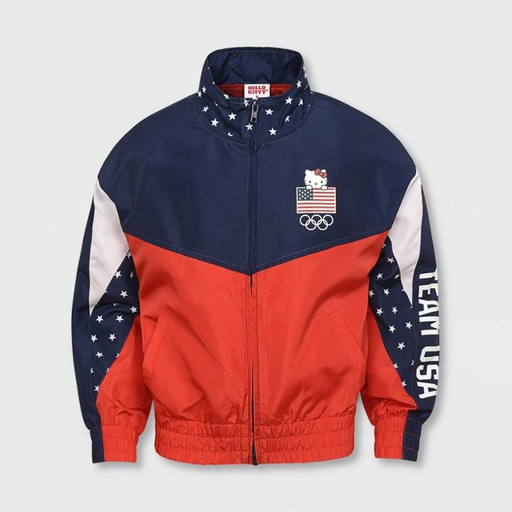 Olympics Girls' United States Olympic Team Windbreaker Jacket - Xs, Blue/red/white