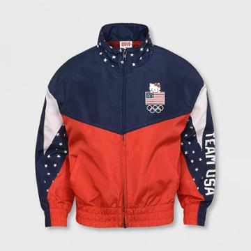 Olympics Girls' United States Olympic Team Windbreaker Jacket - Xs, Blue/red/white